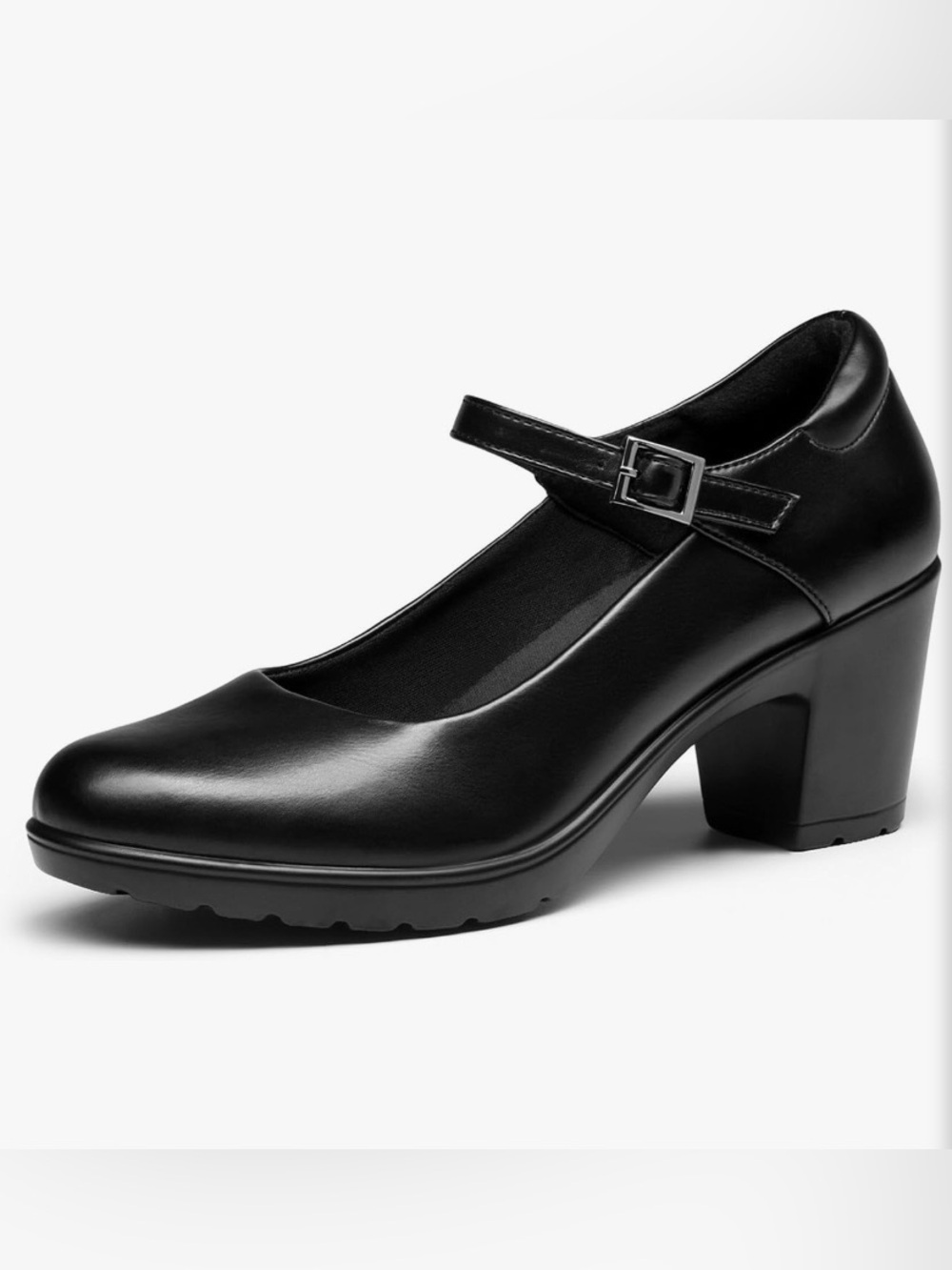 Dream Pairs Black Mary Jane Block Heel Pumps